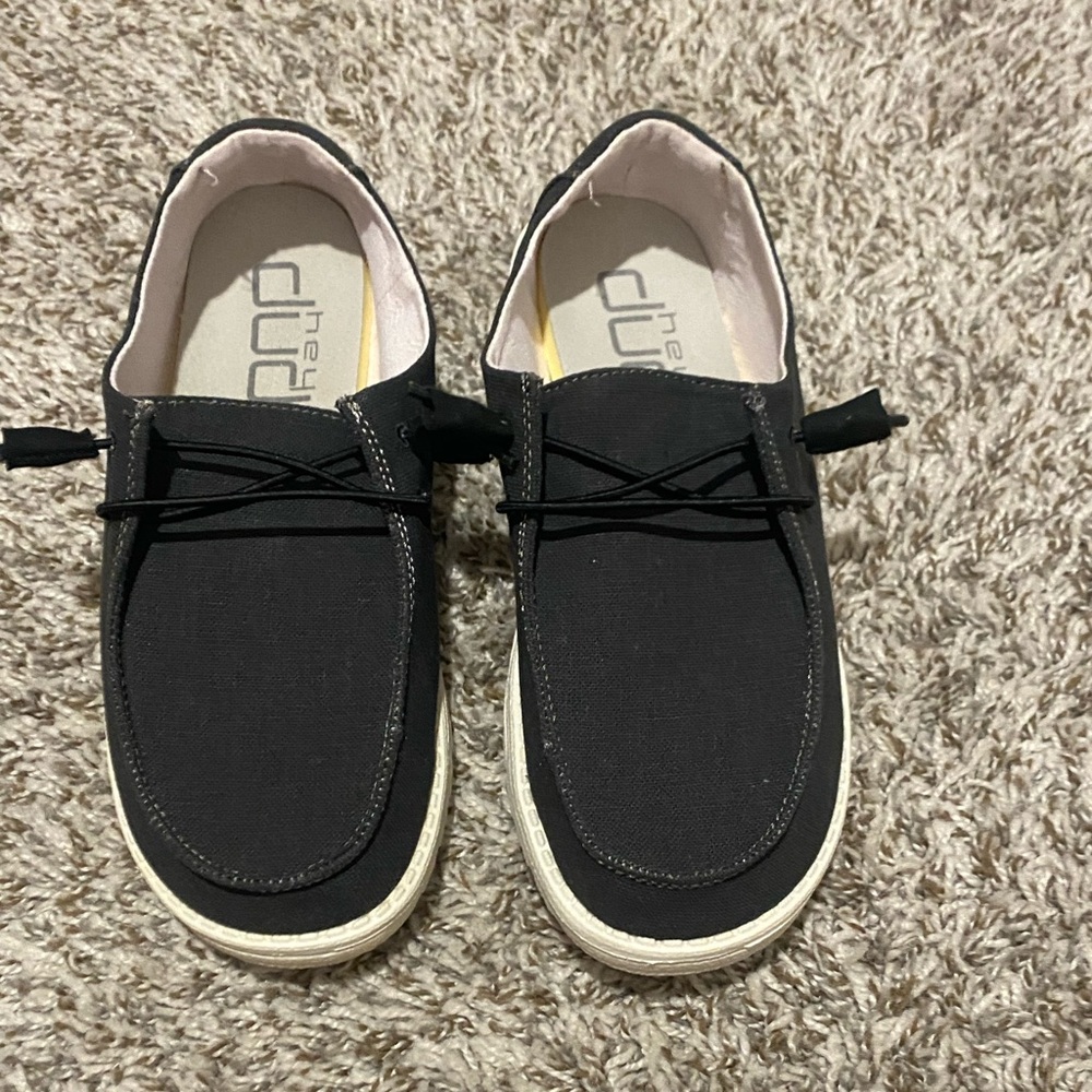 Hey Dude Womens Black Slip-On